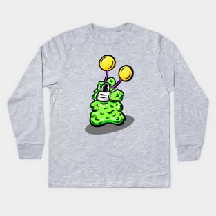 Wear Your Mask Alien Monster Slime Cartoon Covid Kids Long Sleeve T-Shirt